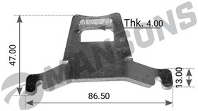 300.074, Пластина BPW крепления стяжных пружин (SN30) MANSONS