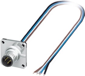 Фото 1/4 1419991, Straight Male 4 way M12 to Unterminated Sensor Actuator Cable, 500mm