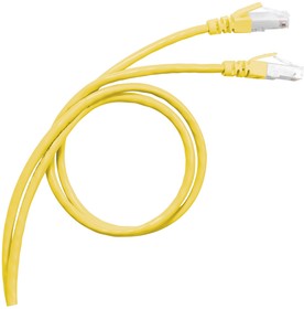 051780, Патч-корд S/FTP 6а PVC 1м желт.