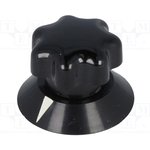 321.611, Rotary Knob Black ø31.5mm White Indication Line