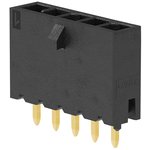 216571-2005, Headers & Wire Housings Micro-Fit+ Vert Header 5 Circuits Black