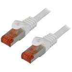 CQ2041S, Patch cord; S/FTP; 6; stranded; Cu; LSZH; white; 1.5m; 27AWG
