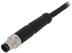 Фото 1/4 PXPPVC05FIM04ACL010PVC, Straight Male 4 way M5 to Unterminated Sensor Actuator Cable, 1m