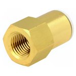 KQ2F12-02A, KQ2 Series Straight Threaded Adaptor, G 1/4 Female to Push In 12 mm ...