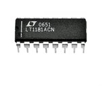 LT1181ACN#PBF, RS-232 Interface IC Low Power 5V RS232 Dual Driver/Receiver with ...