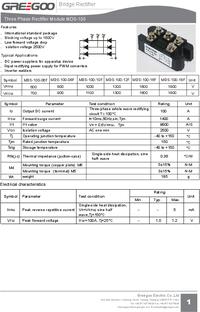 MDS-100-18F, Диодный мост 3-фазный 100А 1800В.(80х40), Greegoo | купить ...