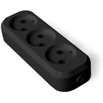 Колодка удлинителя 3-м без заземл. АБС-пластик черн. UNIVersal 1305