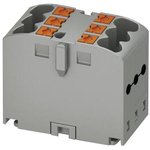 Distribution block, push-in connection, 0.14-4.0 mm², 6 pole, 24 A, 6 kV, gray ...