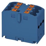 Distribution block, push-in connection, 0.14-4.0 mm², 6 pole, 24 A, 6 kV, blue ...