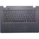 Клавиатура (топ-панель) для ноутбука Lenovo IdeaPad 100S-14 черная с черным топкейсом