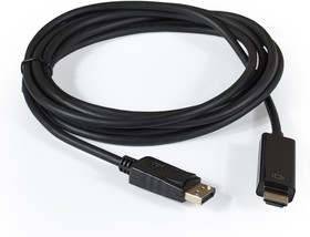 Фото 1/4 Кабель DisplayPort to HDMI (20M-19M) 3.0м ExeGate  EX-CC-DPM-HDMIM-3.0 , позол. конт, экран