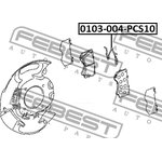 0103-004-PCS10, Пружина прижимная тормозных колодок (К-кт 10 шт.) цена за к-кт.