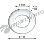 300.101, Шайба BPW пальца полурессоры (31х62х5мм) BPW MANSONS