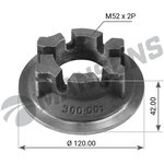 300.001, Гайка BPW ступицы корончатая (М52х2хD120) MANSONS