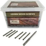 Саморезы Hidden Wood Screws C4 48 mm 700 шт для скрытого монтажа террас и фасадов с антикоррозийным покрытием арт. 48700C4
