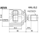 KAILSL2, К-кт ШРУСа внутренний KIA SOUL 2008- 1,6 4AT