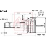 MT-13, ШРУС наружный 25x56x28