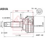 TY10, К-кт ШРУСа наружный TOYOTA COROLLA(AE-80-110)CARINA CORONA( AT150-200)SPRINTE