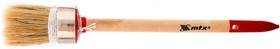 Фото 1/4 82044, Кисть круглая Профи №6 (30 мм), натуральная щетина, деревянная ручка