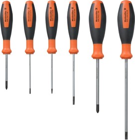 2749200000, Non-Insulated Screwdriver Set Consists of 6 Pieces Each Slotted and Crosshead PH Screwdriver