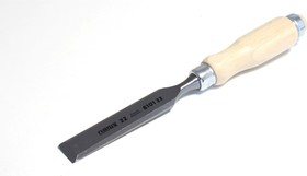 Плоская стамеска с деревянной светлой ручкой 22 мм 810122