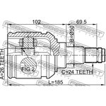 0111-AZT251LH, Шрус внутренний левый 26x50x24