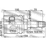 0111-MCV30LH, ШРУС TOYOTA RAV4 ACA3#,ALA3#,GSA33,ZSA3# 2005.11-2012.12 [EU] ...