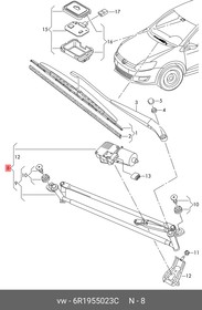 Фото 1/2 6R1955023C, Трапеция стеклоочистителя