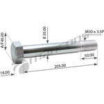 M30205, M30205_болт полурессоры оцинкованный! M30x3.5x205\ BPW