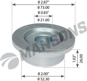 900.202, Втулка VOLVO тяги реактивной (21x52.1x73) MANSONS