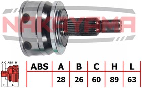 NJ459NY, ШРУС внешн. к-кт Mitsubishi Grandis 2.4 04- (28x26x152x60)