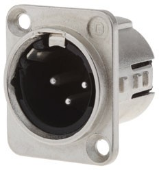 Фото 1/2 717-0300, Panel Mount XLR Connector, Male, 50 V ac, 3 Way, Silver Plating