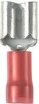 DNF18-110-M, The vibration resistant female disconnect is made of brass and is tin-plated. It is barrel insulated in a red, ny ...
