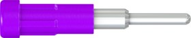 2 mm socket, solder connection, mounting Ø 3.9 mm, purple, 63.9318-26