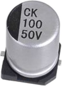 ECAP SMD, 33 мкФ, 25 В, 105°C, 20% 6.3x5.4мм, JCK1E330M063054, Конденсатор электролитический алюминиевый SMD