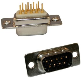 772-E09-203R011, D-Sub Standard Connectors IP67,9P FEM SCUP NI W/CLINCH NUT 1