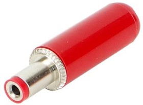 763, DC Power Connectors 2.1mm Pwr Plug Red Tip Red Handle