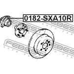 0182-SXA10R, Ступица задняя комплект