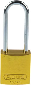 Фото 1/3 72/30HB50 Yellow, 72/30 Key Weatherproof Aluminium, Steel Safety Padlock, 4.4mm Shackle, 32.2mm Body
