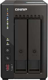 Фото 1/10 SMB QNAP TS-253E-8G NAS, 2-tray w/o HDD. 2xHDMI-port. 4-core Celeron J6412 2-2.6 GHz, 8GB DDR, 2x2.5Gb LAN, 2 x M.2 2280 PCIe Gen 3 x2, 2x