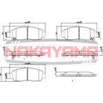 P0544NY, Торм. колодки Honda Stream RN 01-