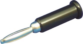 Фото 1/2 TJ-560-B, Black Male Banana Plug, 4 mm Connector, Solder Termination, 3A, 30V