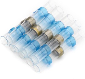 Ld302-15-25 гси термоусаживаемая с припоем 1,5-2,5 мм 27a, прозрачный/голубой, 100шт в упак, 49158