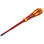 T49243-1, Pozidriv Insulated Screwdriver, PZ1 Tip, 100 mm Blade, VDE/1000V ...