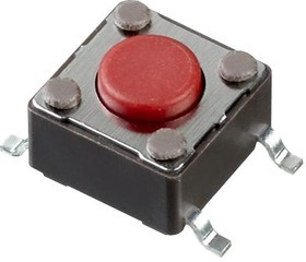 Фото 1/2 PHAP5-30VA2D2S2N3, Tactile Switch, 0.05A, 12VDC, 160 gf, Top Actuated, Round Button, PHAP5-30 Series, 6mm x 6mm, SMD