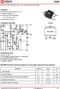 78M05 TO-252, Стабилизатор напряжения +5В, 0.5А [TO-252], Hottech ...