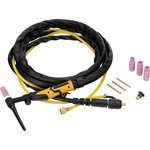 93643, Горелка сварочная TIG WP17V, прямое подключение к баллону, 4 метра