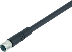 Фото 1/2 Sensor actuator cable, M5-cable socket, straight to open end, 4 pole, 2 m, PUR, black, 1 A, 79 3108 32 04