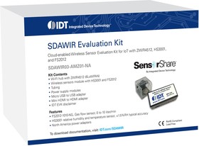 SDAWIR03-AMZ01-NA, Demonstration Kit, SensorShare™ SDAWIR03, HS3001, FS2012, ZWIR4512, US Adapter