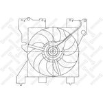 2999350SX, Вентилятор радиатора CITROEN XSARA 2.6-2.0 99